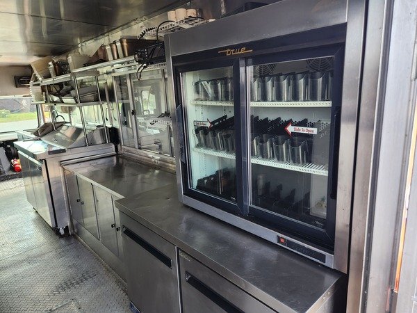 beverage cooler on food cart