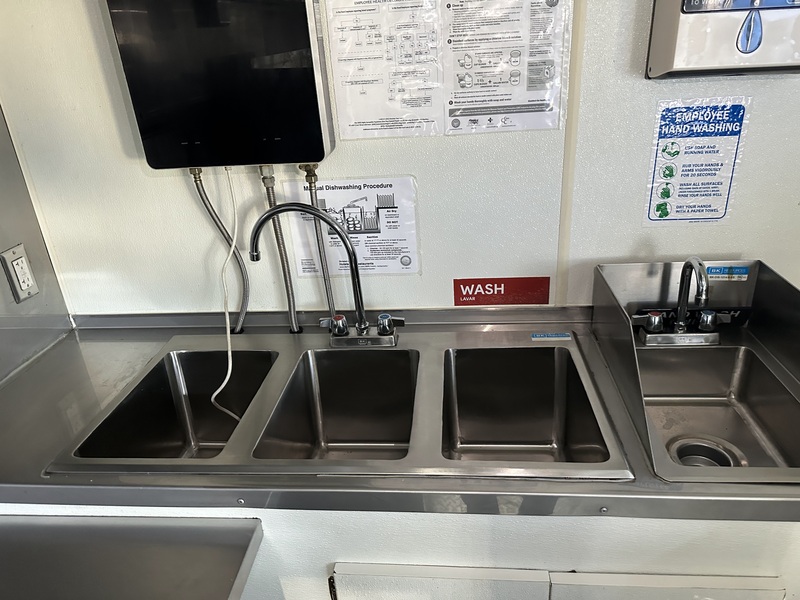 Sinks in Food Trailer