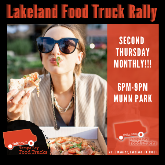 Promotion for the Lakeland Food Truck Rally Second Thursdays