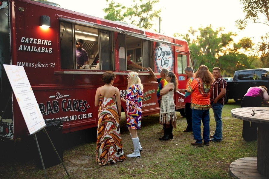 Food Truck At A 70's Party