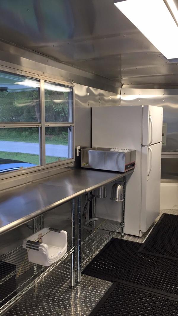 Used Food Trailer Stainless Interior