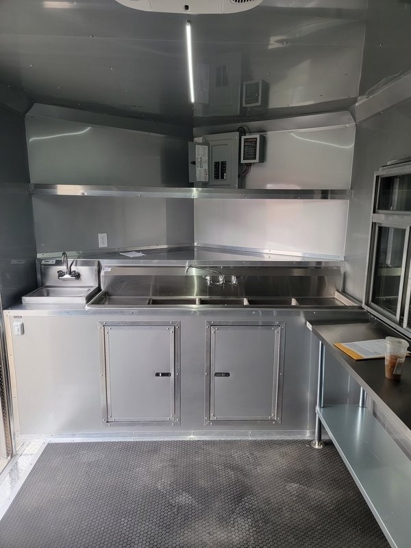 Sinks on food trailer