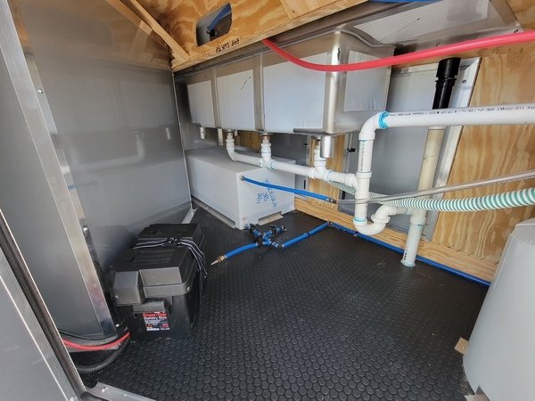 Plumbing on food cart