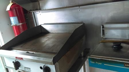 Gas griddle and gas fryer