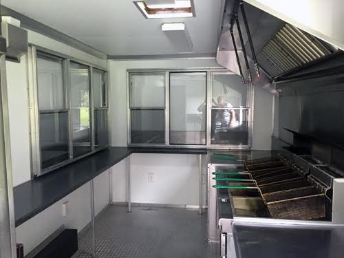 Interior View of Food Trailer