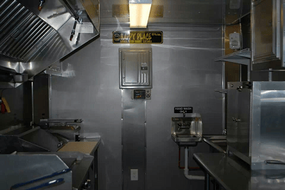 Interior View of Food Trailer