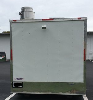 Back view of trailer