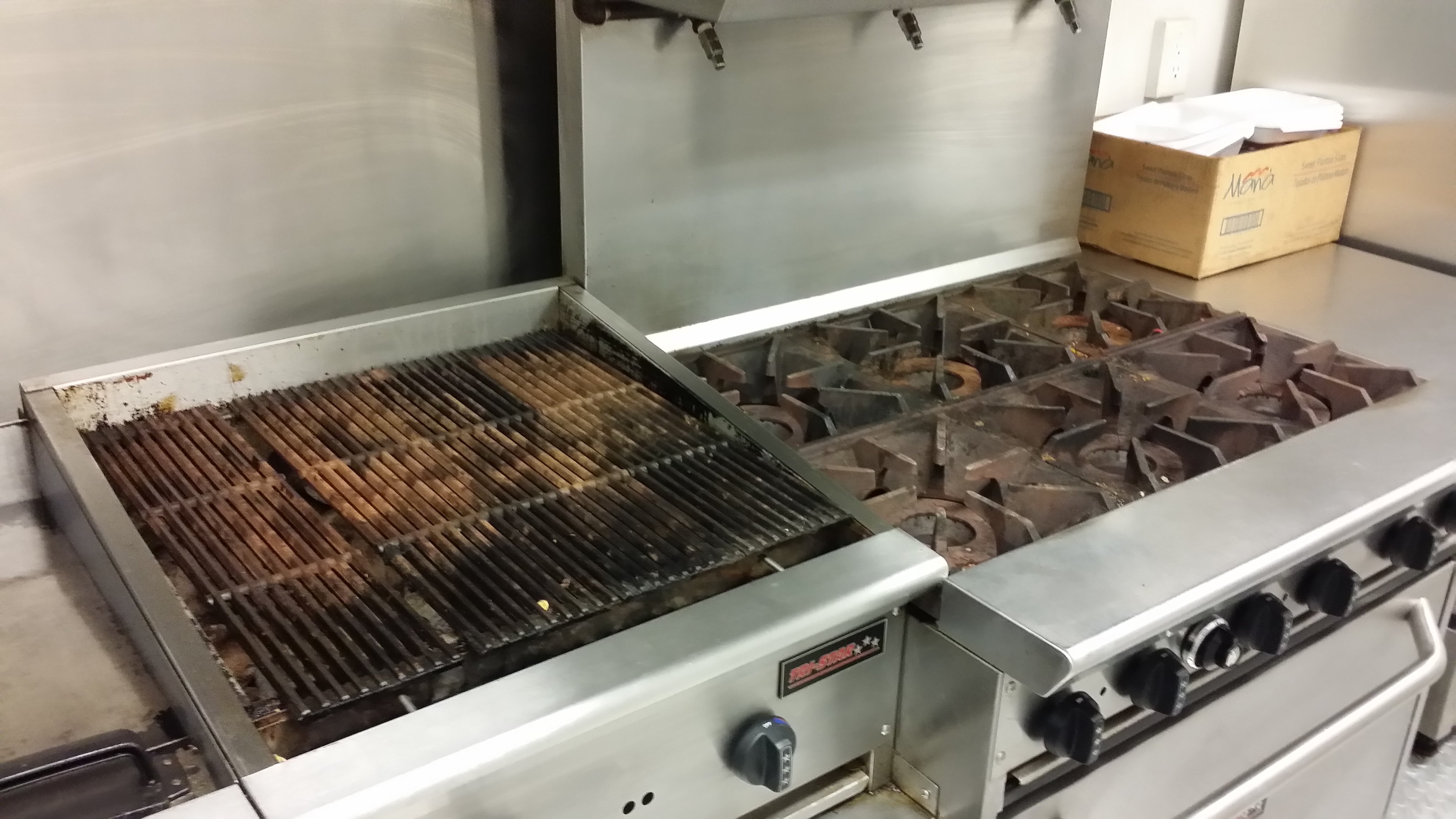 Grill and Griddle on Food Trailer for Sale