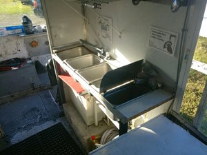 Three Compartment Sink on Food Truck