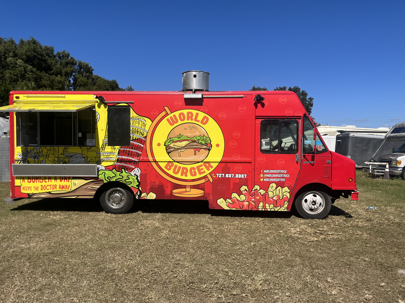 Serving side of food truck for sale