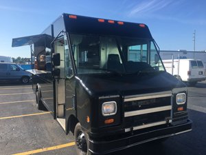 Pizza Truck with Serving Window Open