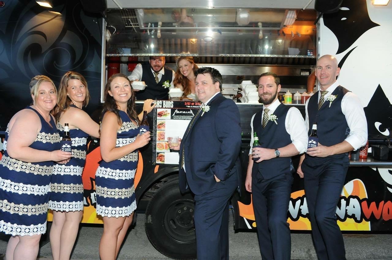Wedding Party by Food Truck