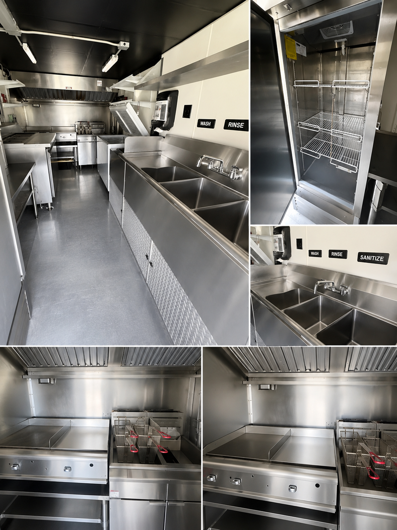 Kitchen Prep and Cooking Area of Kissimmee Food Truck For Sale Kitchen area of Central Florida Food Truck For Sale