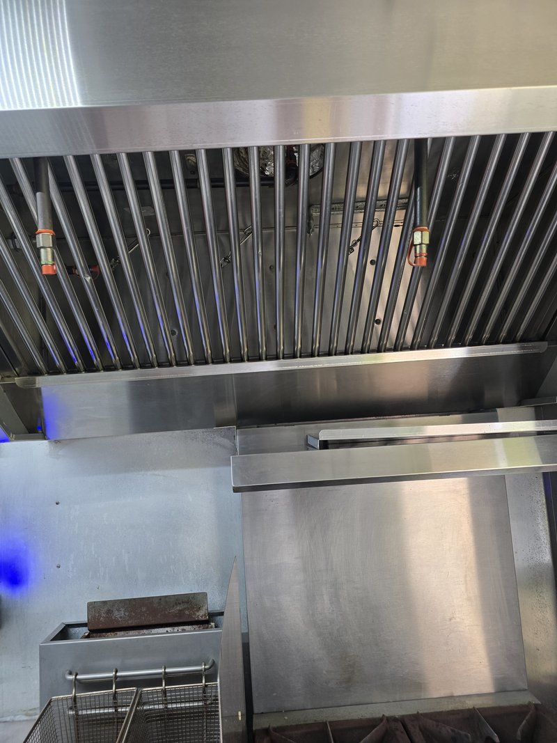 Food truck stainless exhaust hood