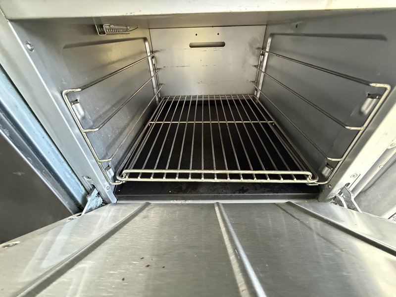 Food truck range oven interior