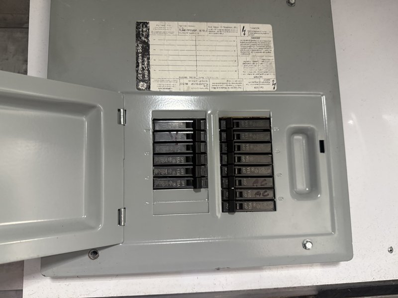 Ice cream truck electrical breaker panel