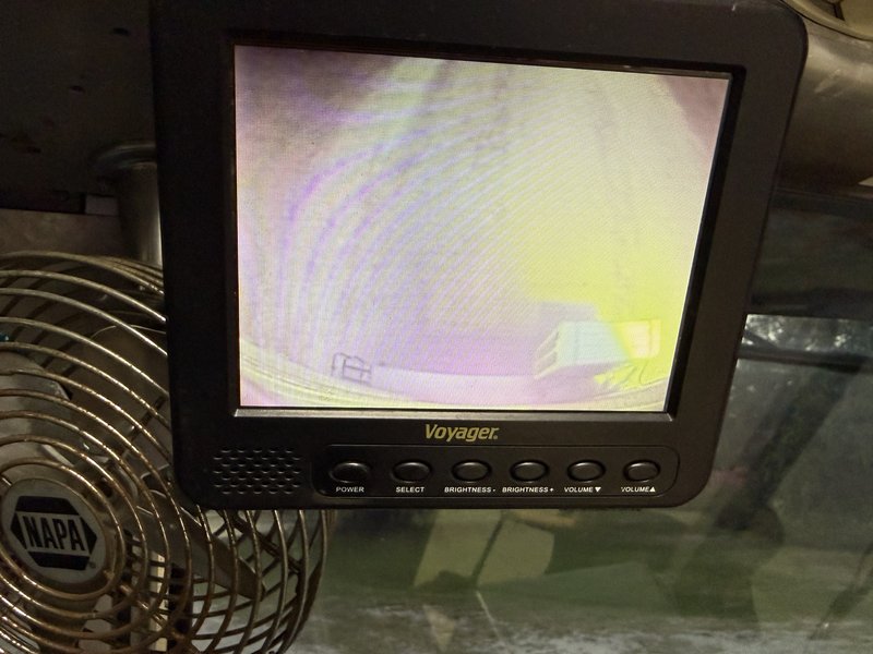 Step van backup camera monitor