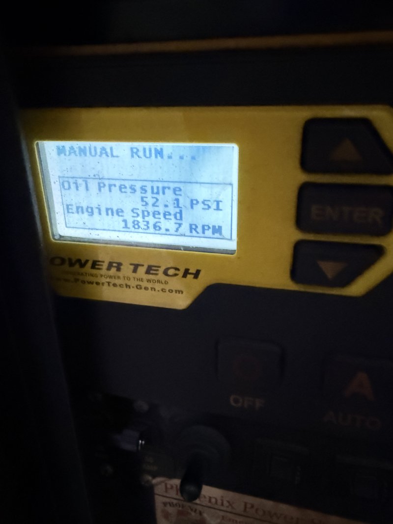 Powertech generator control panel