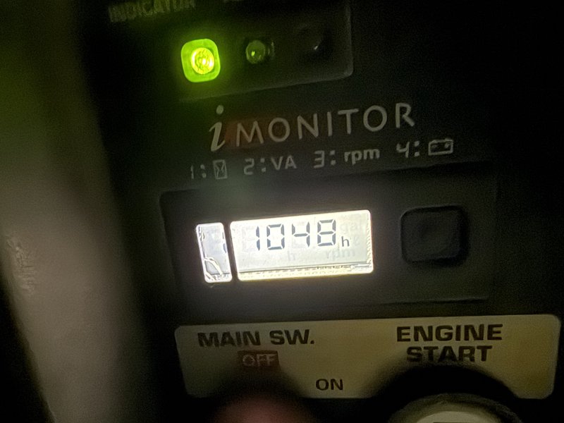 Honda EU7000iS generator hour meter