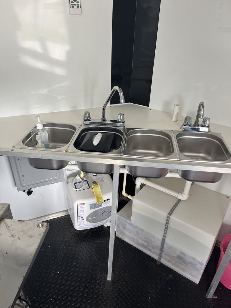 Dessert Trailer For Sale Largo FL | Sinks Three Compartment Sink and Hand Sink in Dessert Trailer For Sale