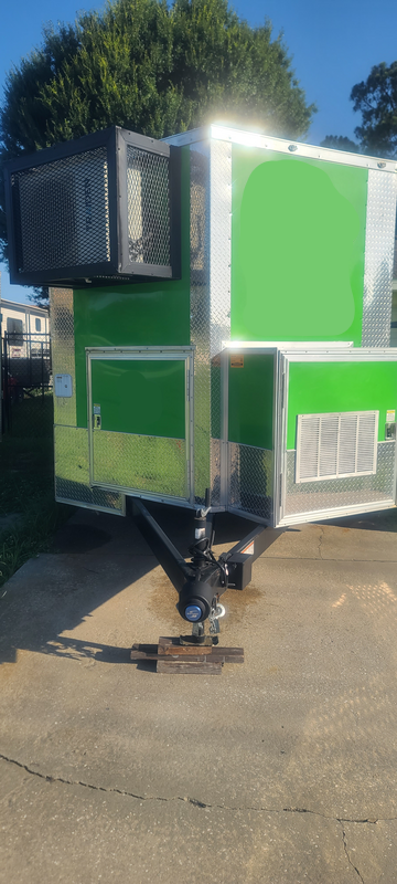 Food Trailer For Sale Sebring FL – Diamond Plate Exterior Diamond Plate Exterior Panel and Vent on Food Trailer For Sale