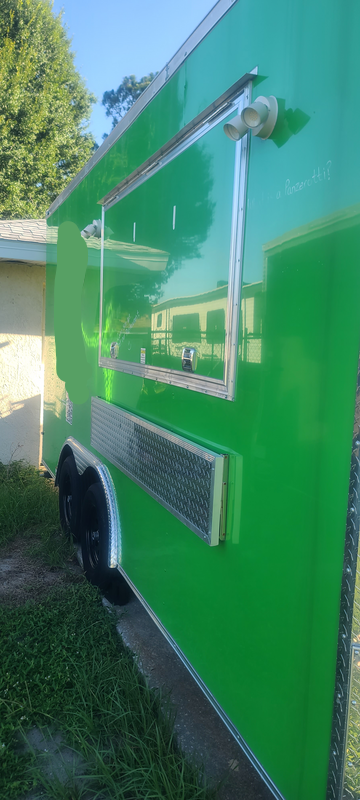 Food Trailer For Sale Sebring FL – Exterior Corner Angle Angled Exterior View of 16 Foot Food Trailer For Sale