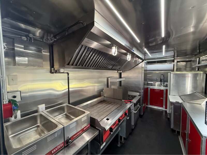 Florida BBQ Trailer for Sale with porch and full kitchen Cookline for BBQ Food Trailer